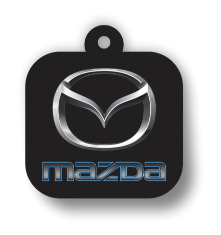 OEM Style Air Fresheners with Custom Imprint - Mazda (2.7" x 2.98")
