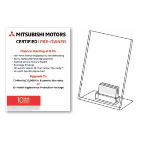 Mitsubishi Motors CPO Desk Topper With Business Card Holder