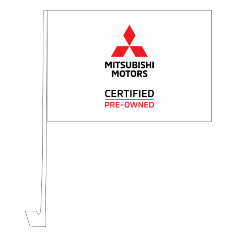 Mitsubishi Motors CPO Clip On Window Flag 2