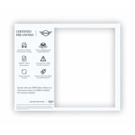 MINI CPO Magic Cling Information Holder