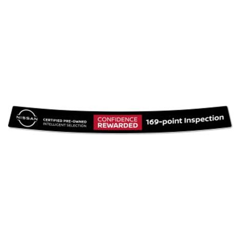 Nissan CPO Windshield Topper Decal - 169-Point Inspection