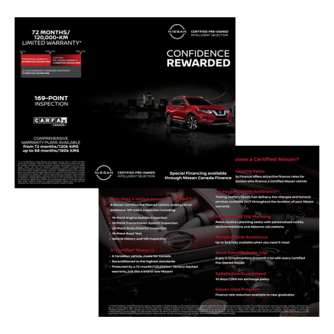 Nissan CPO Tri-Fold Brochure