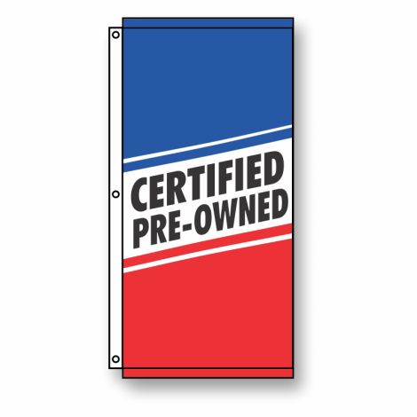 Certified Pre-Owned Banner Flag 3.5' x 7'