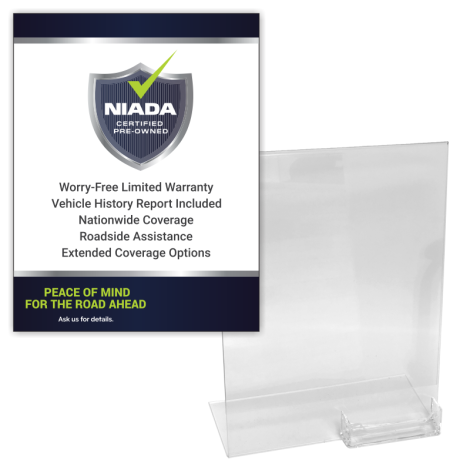 NIADA Certified Desktop Display with Business Card Holder
