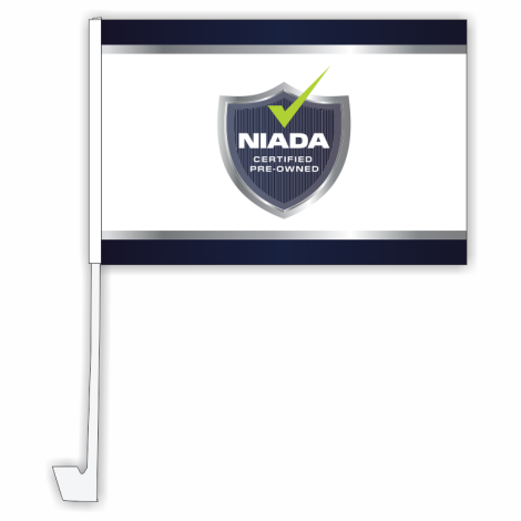 NIADA Certified Clip-On Window Flag