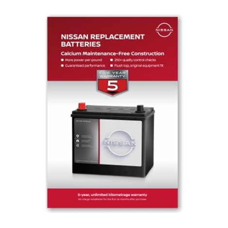 Nissan Service Lane Large Window Cling - Replacement Batteries