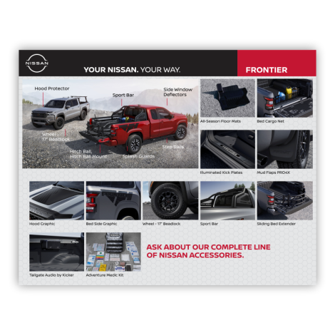 Nissan Accessories Small Window Cling - Frontier