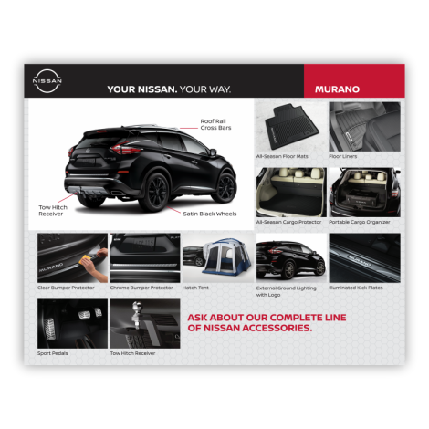 Nissan Accessories Small Window Cling - Murano
