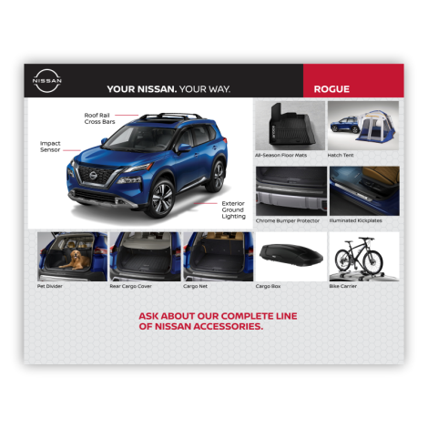 Nissan Accessories Small Window Cling - Rogue