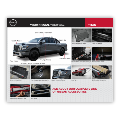 Nissan Accessories Small Window Cling - Titan