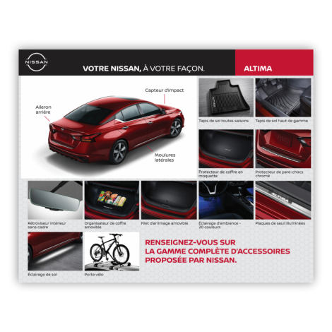 Petit autocollant électrostatique relatif aux accessoires Nissan - Altima