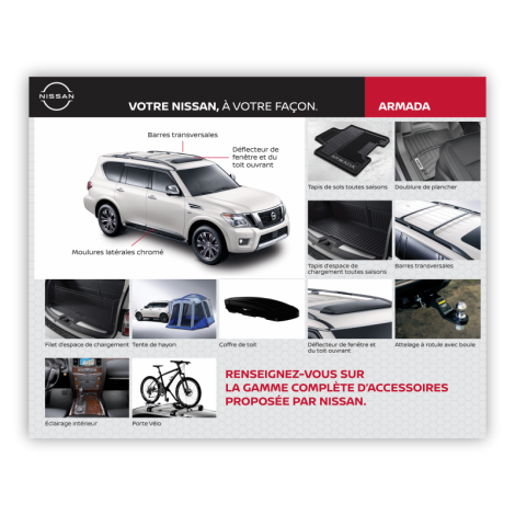 Petit autocollant électrostatique relatif aux accessoires Nissan - Armada