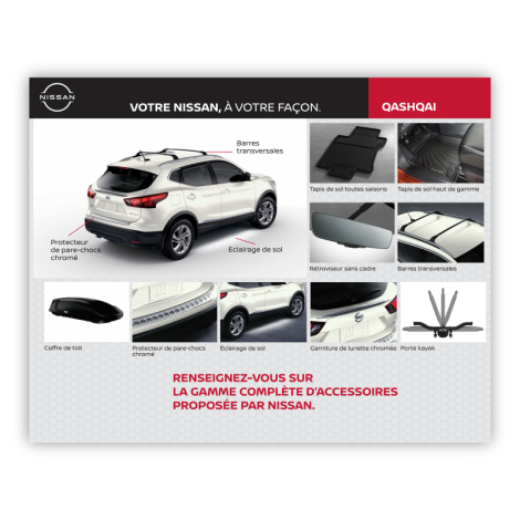 Petit autocollant électrostatique relatif aux accessoires Nissan - Qashqai