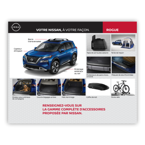 Petit autocollant électrostatique relatif aux accessoires Nissan - Rogue