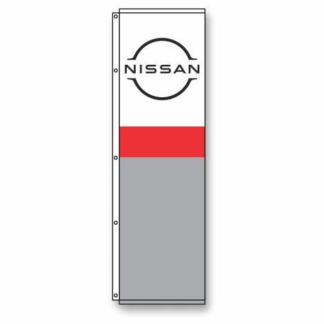 Tri-Panel Dealership Flag - Nissan (4 1/2' x 14')