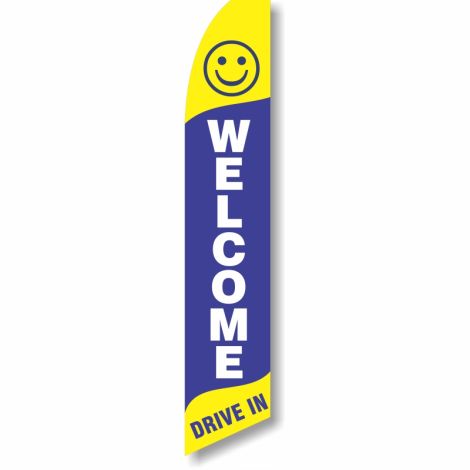 Swooper Flag - 'Welcome, Drive In' (Flag Only)