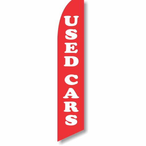 Swooper Flag - Used Cars (red)