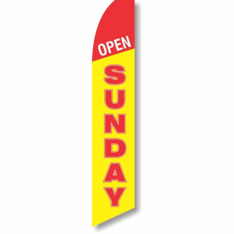 Swooper Flag - 'Open Sunday' (Flag Only)