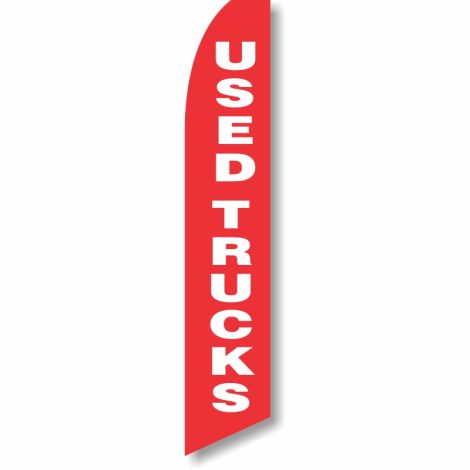 Swooper Flag - 'Used Trucks' (red) Flag Only