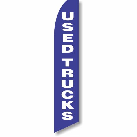 Swooper Flag - 'Used Trucks' (blue) Flag Only