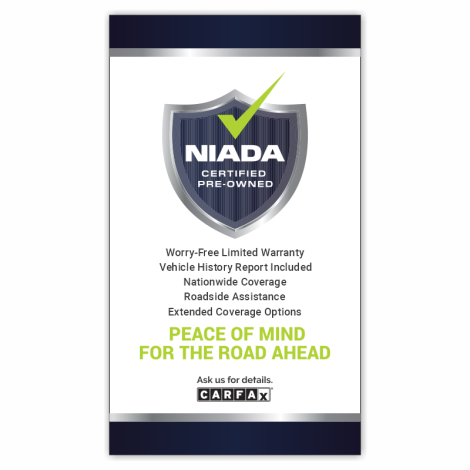 NIADA Certified Showroom A-Frame Floor Sign - Carfax Advantage