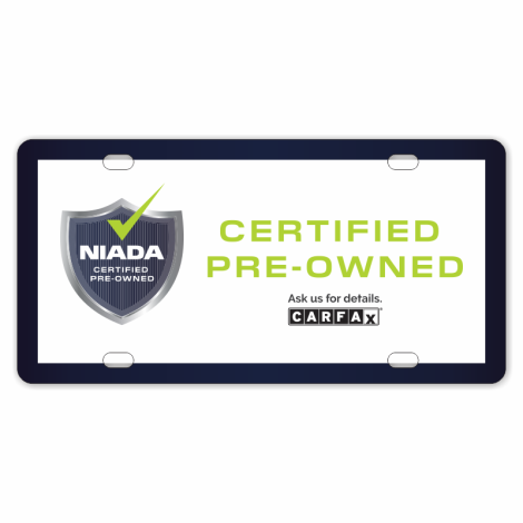 NIADA Certified Front Plate - Carfax Advantage