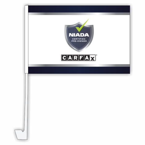 NIADA Certified Clip-On Window Flag - Carfax Advantage