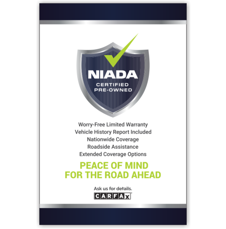 NIADA Certified Double Sided Poster 24" x 32" - Carfax Advantage