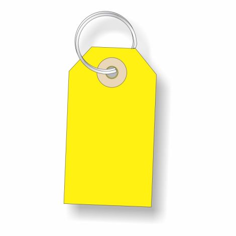 Paper Key Tag with Ring - Yellow