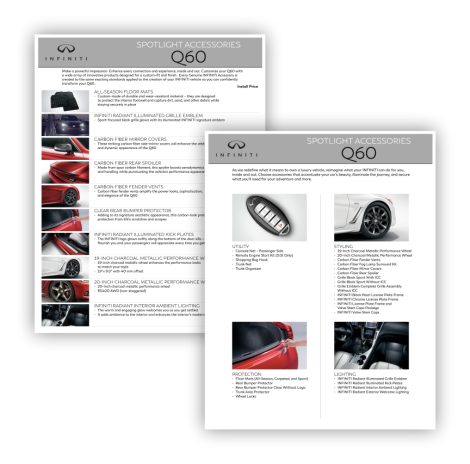 Q60 - Spotlight Accessory Sheets