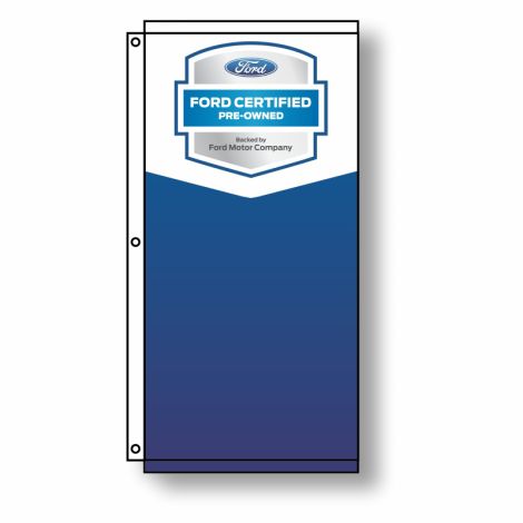 Digital Print Dealership Flags - Ford Certified (3.5' x 7')