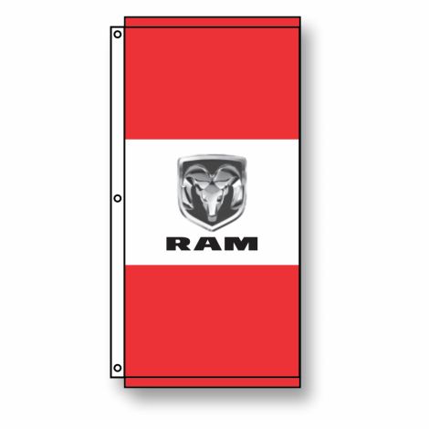 Tri-Panel Dealership Flag - RAM (3.5' x 7')