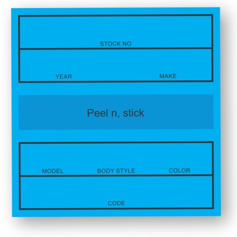 Plastic Stock Cards - Blue