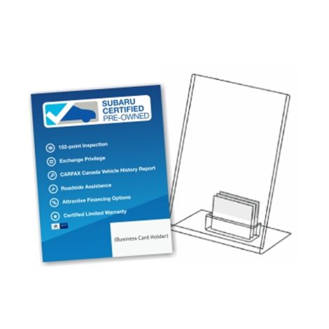 SCPO Standards Display with Business Card Holder