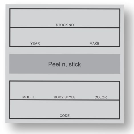 Plastic Stock Cards - Silver