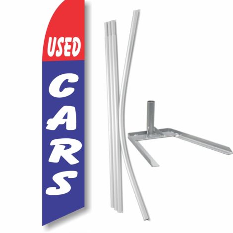 Swooper Flag - 'Used Cars' with Under Tire Base Kit