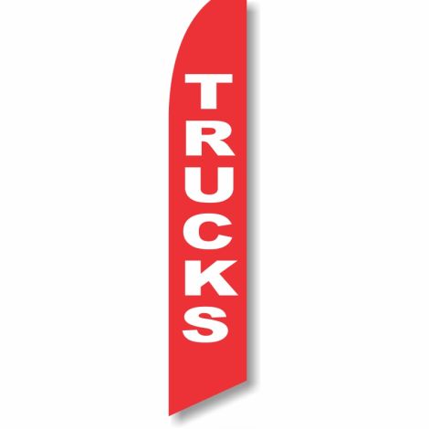 Swooper Flag - Trucks (red) - Flag Only