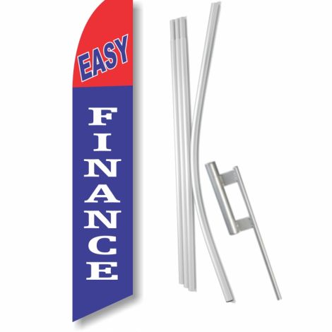 Swooper Flag - 'Easy Finance' with Ground Spike Kit