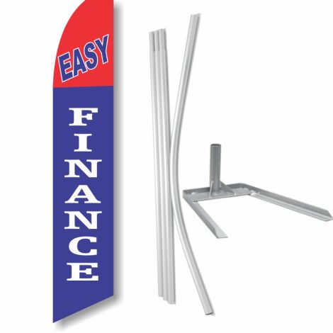 Swooper Flag - 'Easy Finance' with Under Tire Base Kit