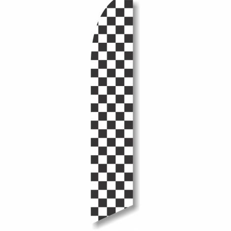 Swooper Flag - Checkered (white) Flag Only