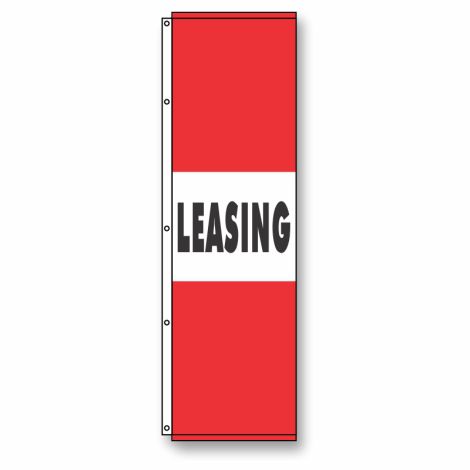 Leasing Flag Red 4 1/2 ' x 14'