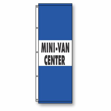 Mini-Van Center Flag Blue 3.5' x 10'