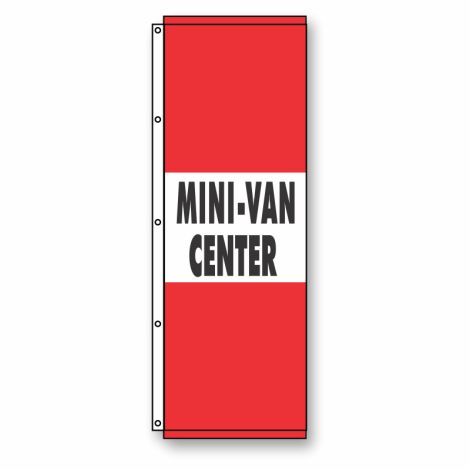 Mini-Van Center Flag Red 3.5' x 10'