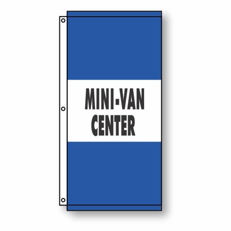 Mini-Van Center Flag Blue 3.5' x 7'