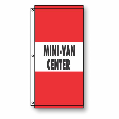 Mini-Van Center Flag Red 3.5' x 7'