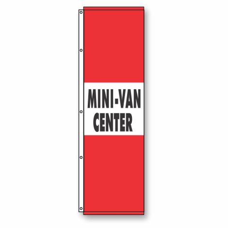 Mini-Van Center Flag Red 4 1/2' x 14'