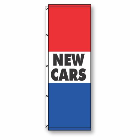 New Cars Flag 3.5' x 10'