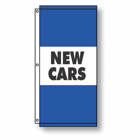 New Cars Flag Blue 3.5' x 7'