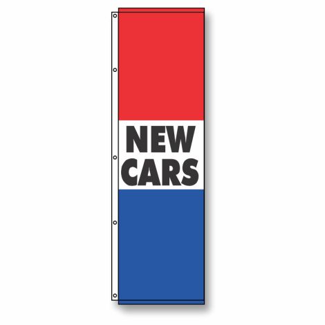 New Cars Flag 4 1/2' x 14'