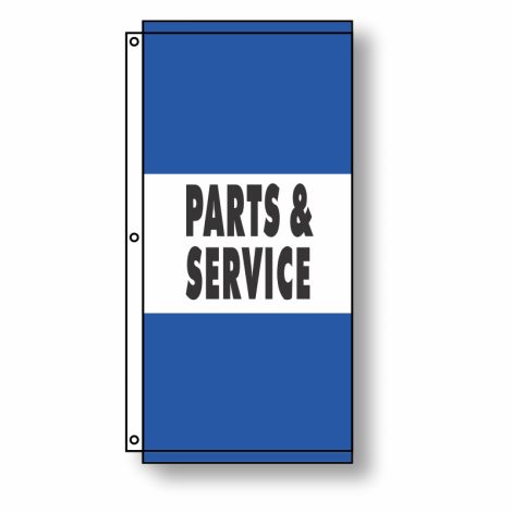 Parts & Service Flag Blue 3.5' x 7'